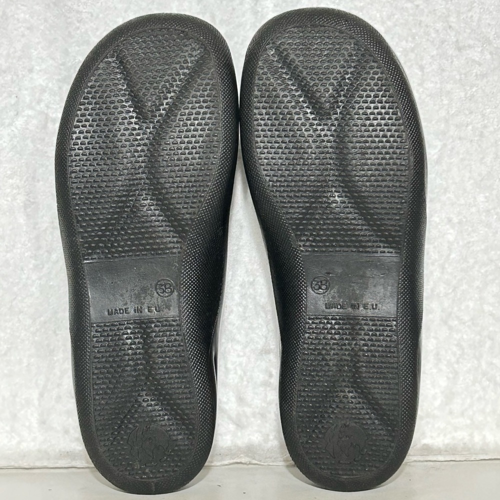 Hammacher Schlemmer Black Walk On Air Slip On Mules Shoes SZ EU 38 US 8-8.5 - Picture 8 of 12